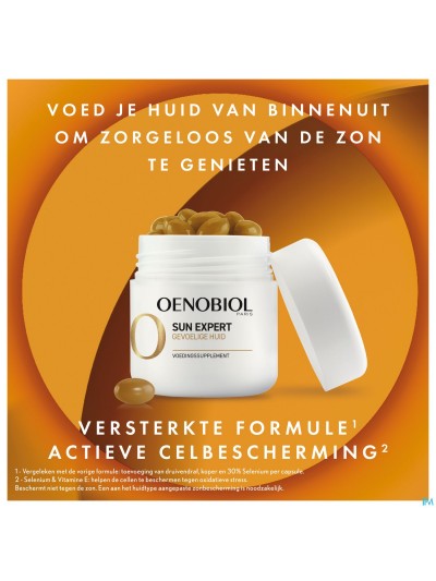 Oenobiol Sun Expert Gev. Huid Caps 2x30
