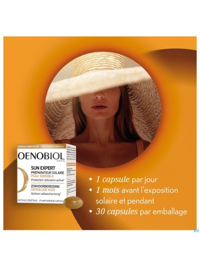 Oenobiol Sun Expert Gev. Huid Caps 2x30