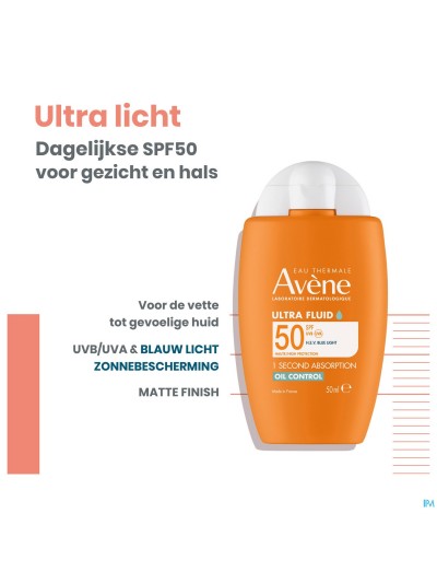 Avene Sol Spf50 Ultra Fluid Oil Cont.50ml Nf