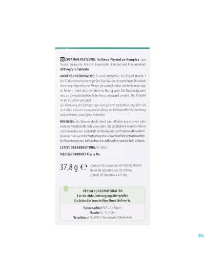 Sollievo Physiolax Tabl 90