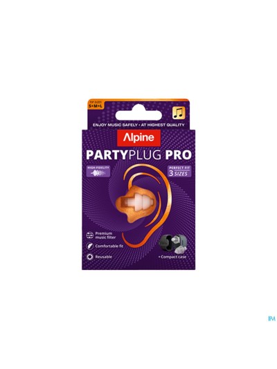 Alpine Partyplug Pro Transparant S+m+l