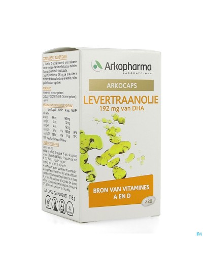 Arkogelules Huile Foie Morue Caps 220 Arkopharma