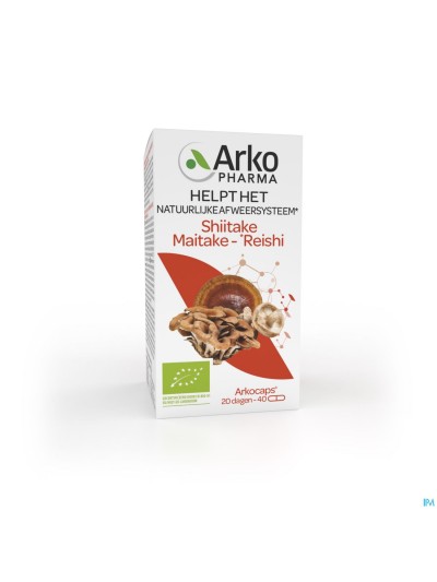Arkogelules Shiitake Maitake Reishi Bio Caps 40