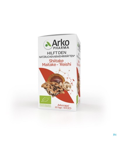 Arkogelules Shiitake Maitake Reishi Bio Caps 40