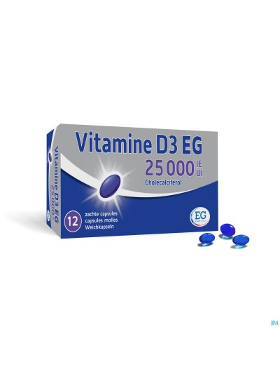 Vitamine D3 EG 25000 Ie Zachte Caps 12