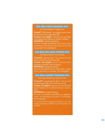 Avene Sol Spf50+ Ultra Serum Hydratant 30ml