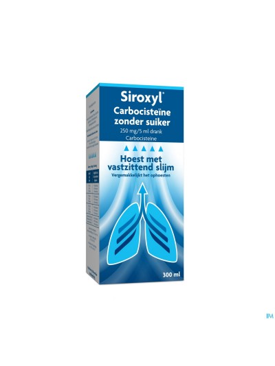 Siroxyl Carbocistein.250mg/5ml Z/suiker Drank300ml