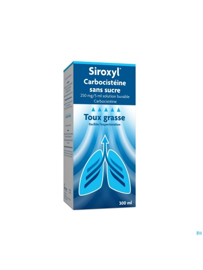 Siroxyl Carbocistein.250mg/5ml Z/suiker Drank300ml