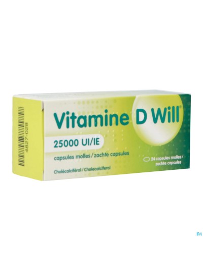 Vitamine D Will 25000ie Zachte Caps 24