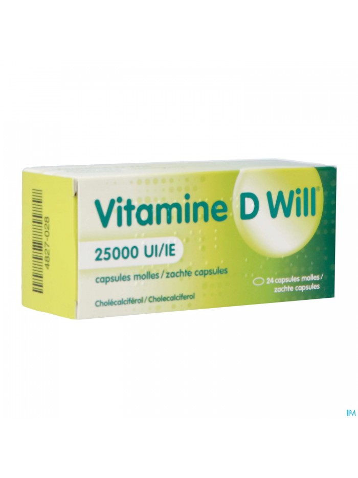 Vitamine D Will 25000ie Zachte Caps 24