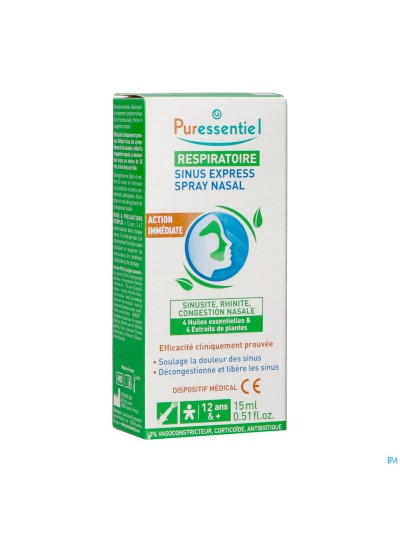 Puressentiel Ademhal.sinus Expr.neusspray Bio 15ml