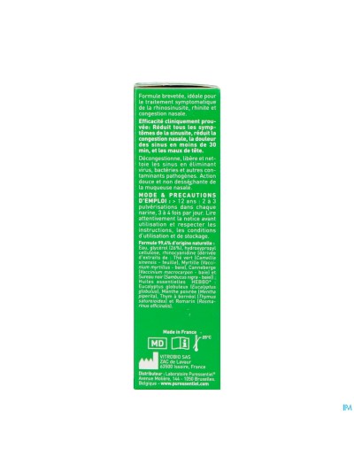 Puressentiel Ademhal.sinus Expr.neusspray Bio 15ml