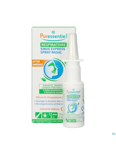Puressentiel Ademhal.sinus Expr.neusspray Bio 15ml