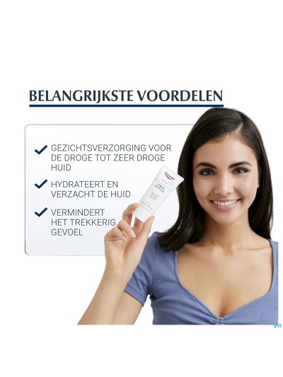Eucerin Droge Huid Gezichtscreme 5% Urea Tbe 50ml