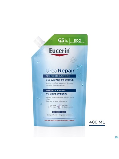 Eucerin Urearepair Gel Lavant 5% Uree Refill 400ml