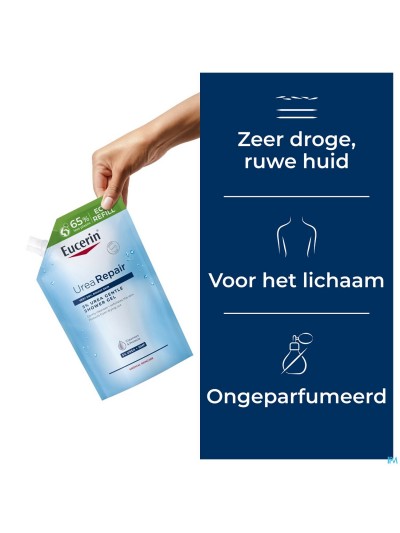 Eucerin Urearepair Gel Lavant 5% Uree Refill 400ml