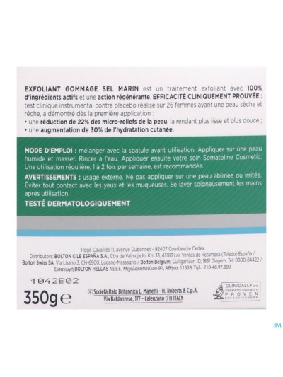 Somatoline Cosm. Gommage Exfoliant Sel Marin 350g