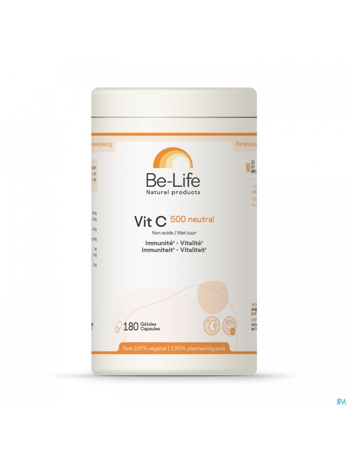 Vit C 500 Neutral Be Life Caps180 Nf Verv. 4509352