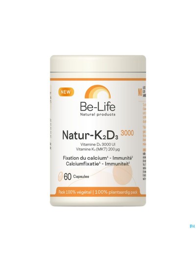 Natur K2 D3 3000 Be Life Caps 60