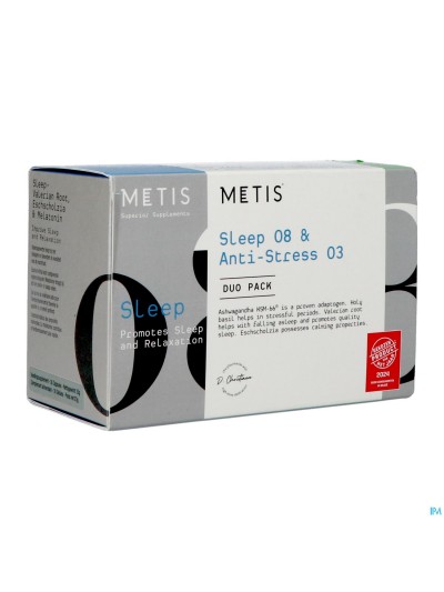 Metis Sleep 08 & A/stress 03 Duo V-caps 30x2