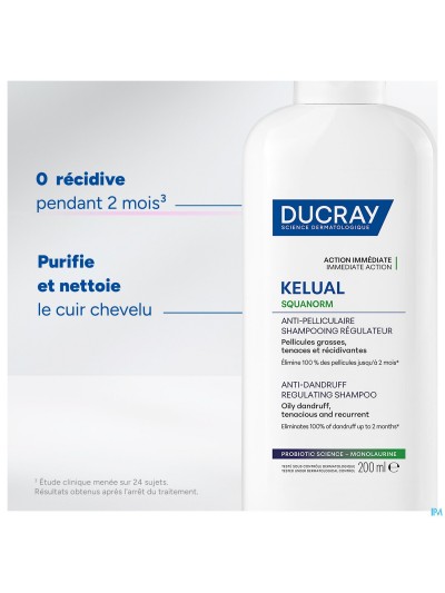 Ducray Kelual Squanorm Sh Pellicules Grasses 200ml