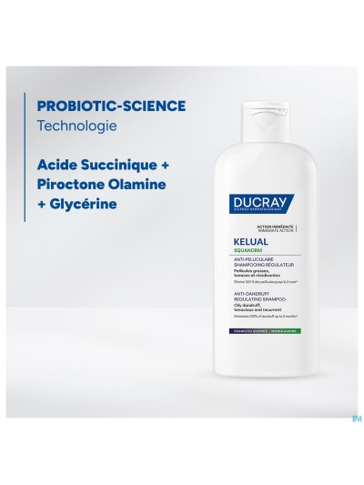 Ducray Kelual Squanorm Sh Pellicules Grasses 200ml