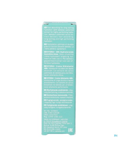 Weleda Hydra+ 48h Hydraterende Gezichtscreme 30ml