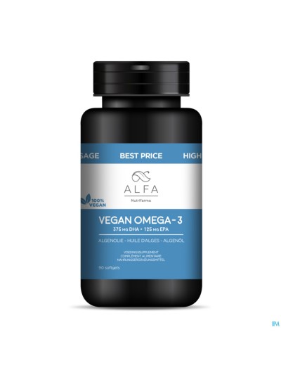 Alfa Vegan Omega-3 Algenolie Softgel 90