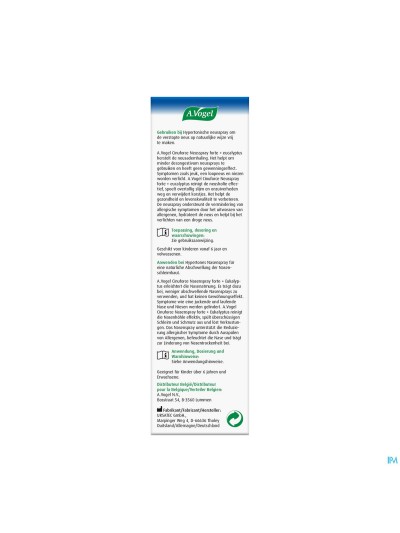 A.vogel Cinuforce Neusspray Forte+eucalyptus 20ml
