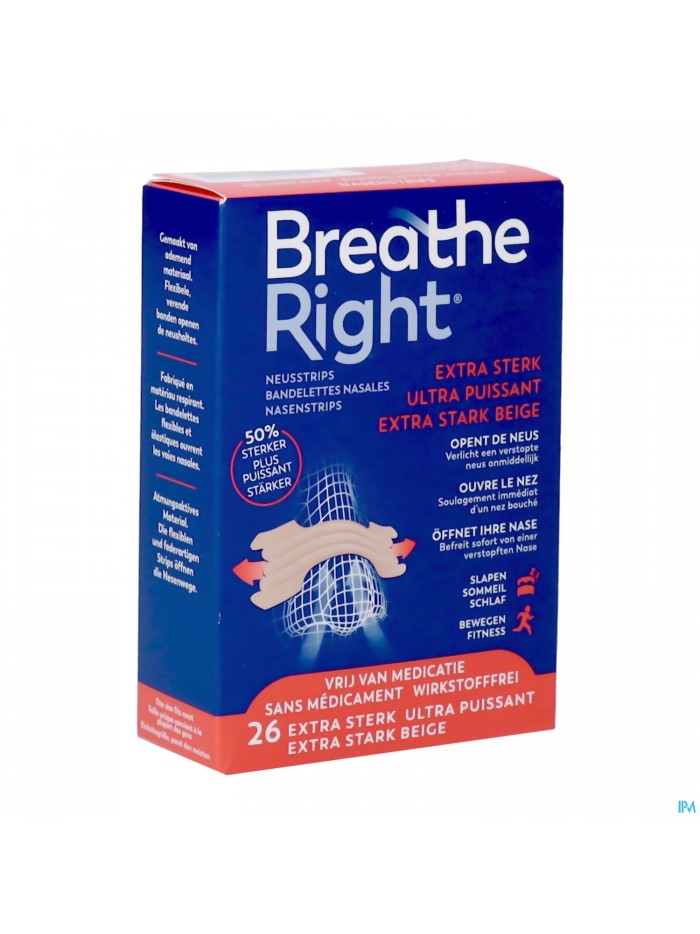 Breathe Right Neusstrips Extra Sterk 26