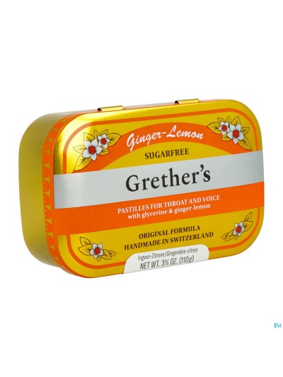 Grether's Pastilles Gingembre-citron S/sucre 110g