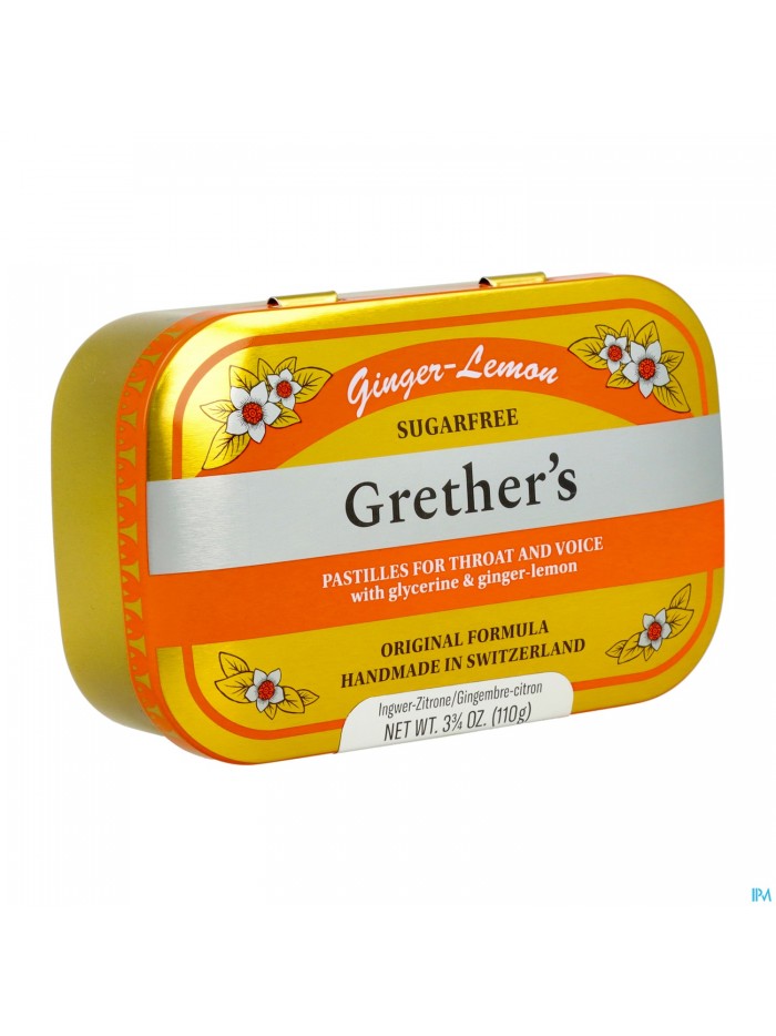 Grether's Pastilles Gingembre-citron S/sucre 110g