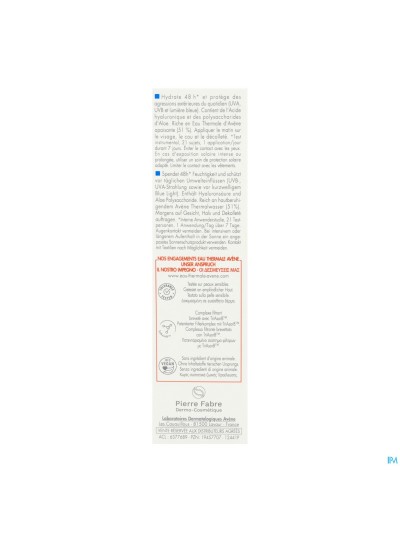 Avene Hydrance Spf30 Creme 40ml