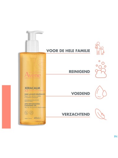 Avene Xeracalm Ad Wasolie Relipiderend 400ml Nf