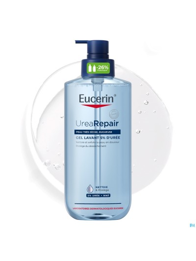 Eucerin Urearepair Gel Lavant 5% Uree Pompe 400ml