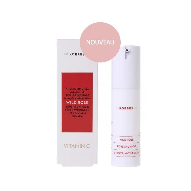 Korres Kf Rose Sauvage crème jour Peaux Grasse 40ml